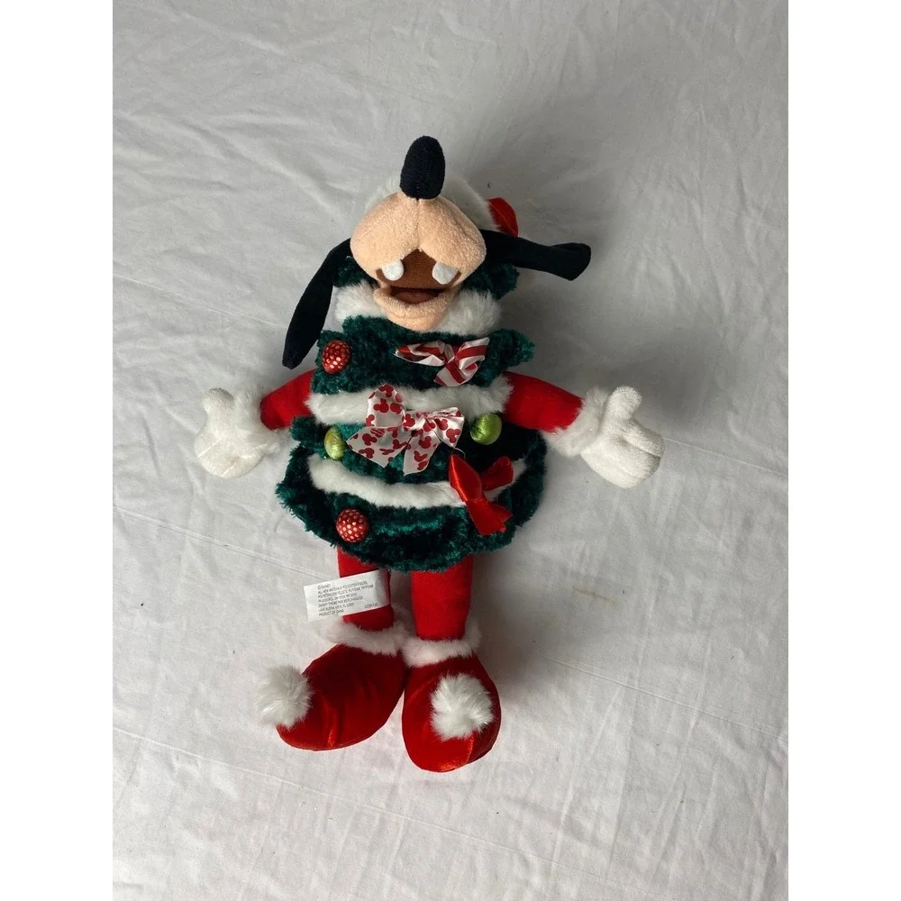 Disney 2010 Festive Goofy Plush Christmas Tree‎ Santa Hat Disneyland